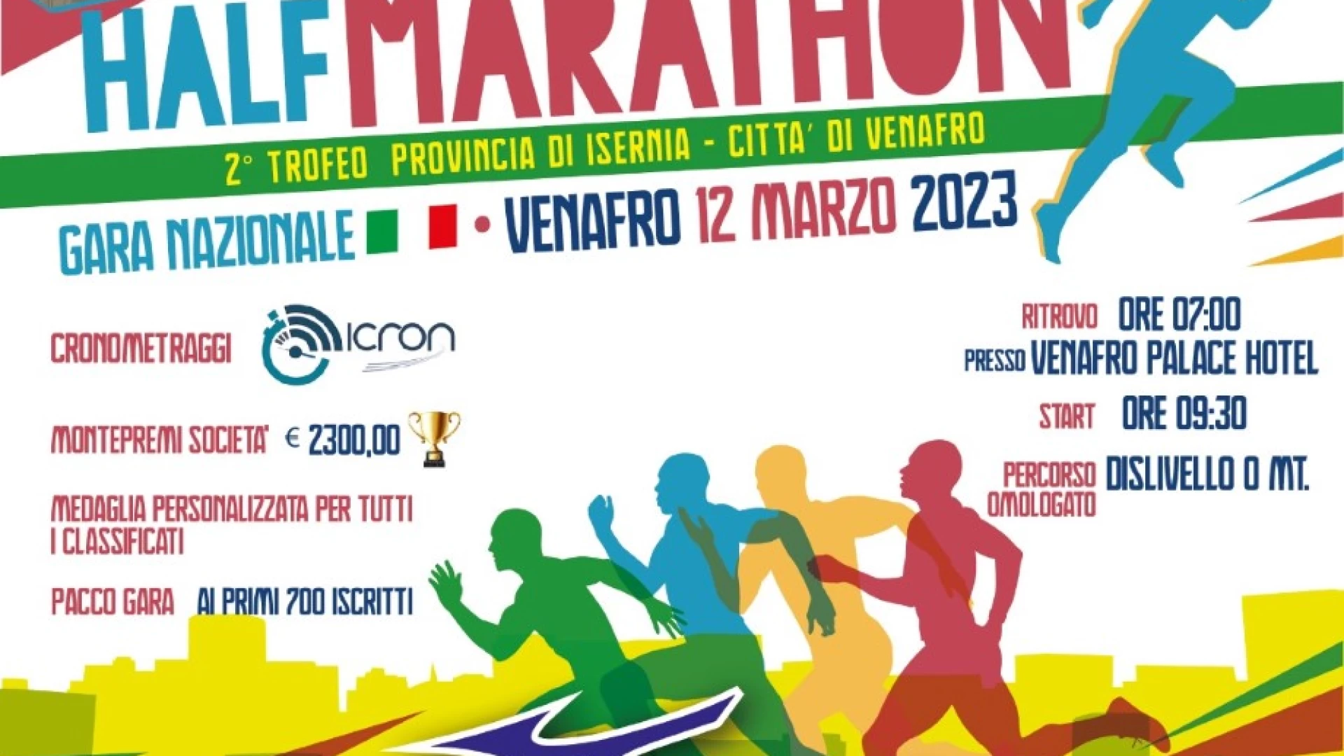 Seconda mezza maratona Provincia di Isernia - Città di Venafro: NAI E Atletica Venafro impegnate nell’organizzazione